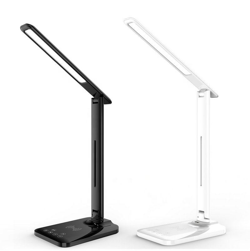 10W Wireless Charger LED Desk Lamp, Eye-Friendly Touch Co<i></i>ntrol Table Lamp with USB Charging, Model G